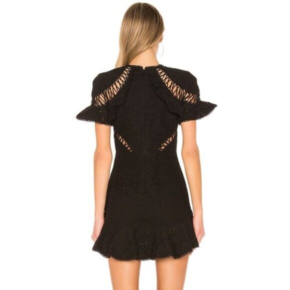 Zimmermann Helm Circles Flutter Dress Black b179 - Picture 7 of 14